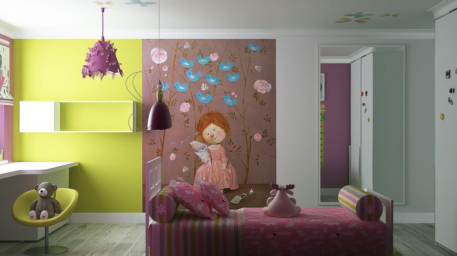 Colorful-girls-room-wall-mural