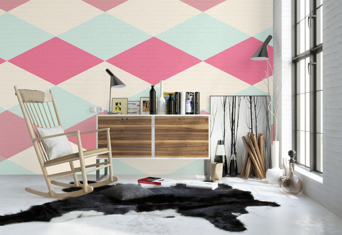 chic-reading-corner-decor-with-colorful-summer-theme-wall-murals